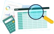 Image of spreadsheets and calculators